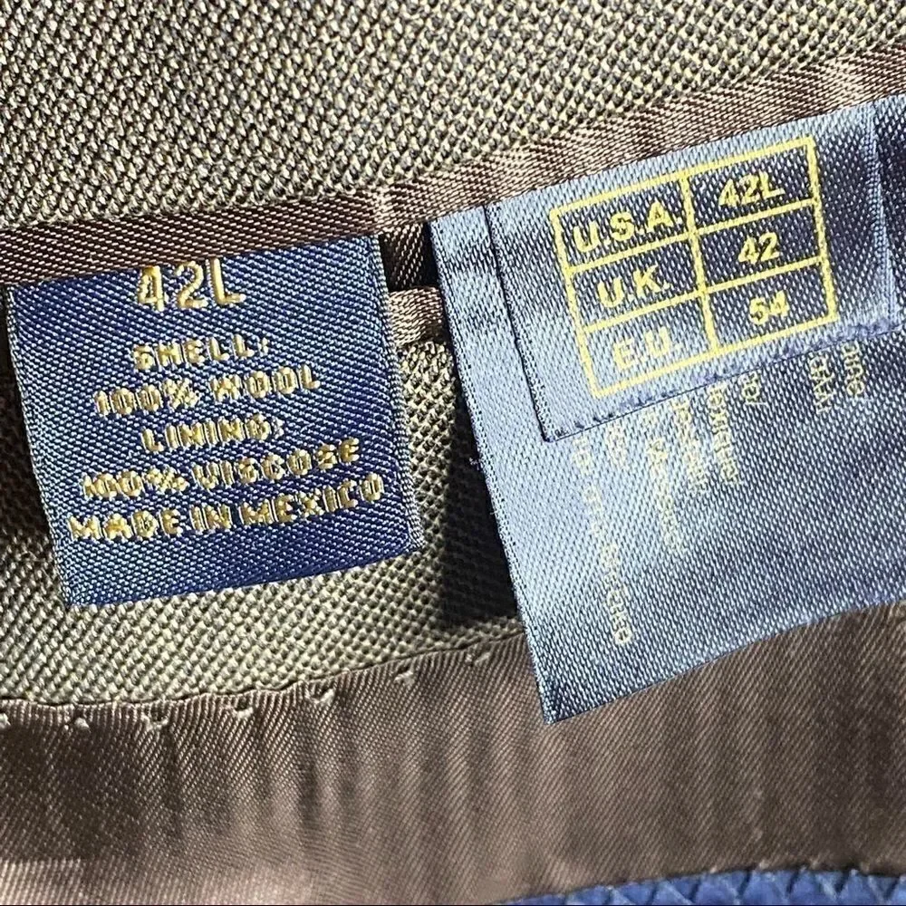 Brooks Brothers 346 brown wool 2 button sport coat size 42L